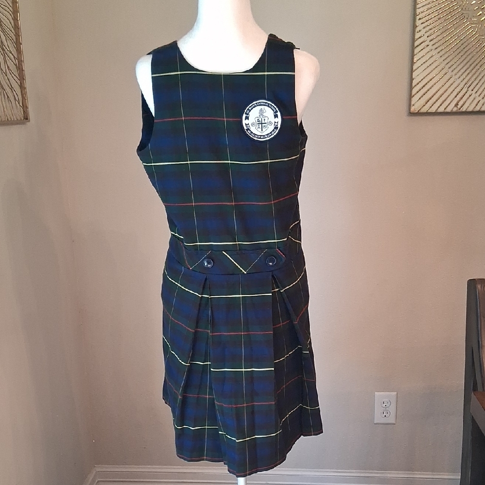 Plaid Sleeveless Kids Casual Dress